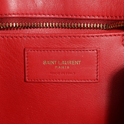 Saint Laurent Calfskin Small Classic Y Cabas Red 6 of 9