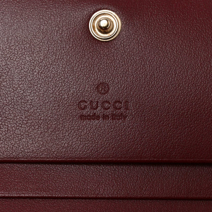 Gucci Calfskin Matelasse GG Marmont Card Case Wallet Rosso Ancora 6 of 8