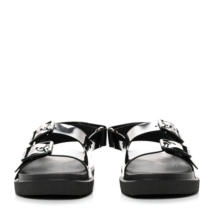 Gucci Rubber Mini Double G Womens Isla Dad Sandals 35 Black 2 of 11