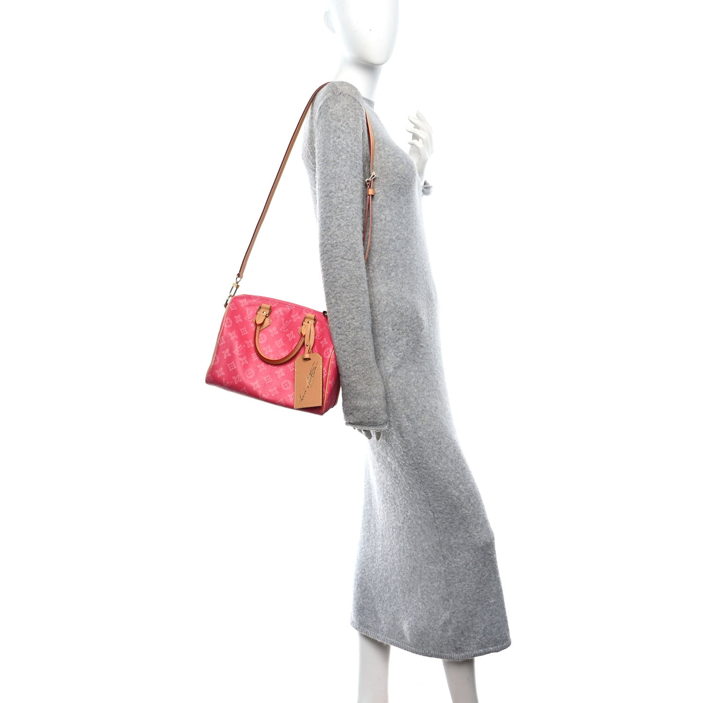 Monogram Origine Speedy Bandouliere 25 Rose Ruban