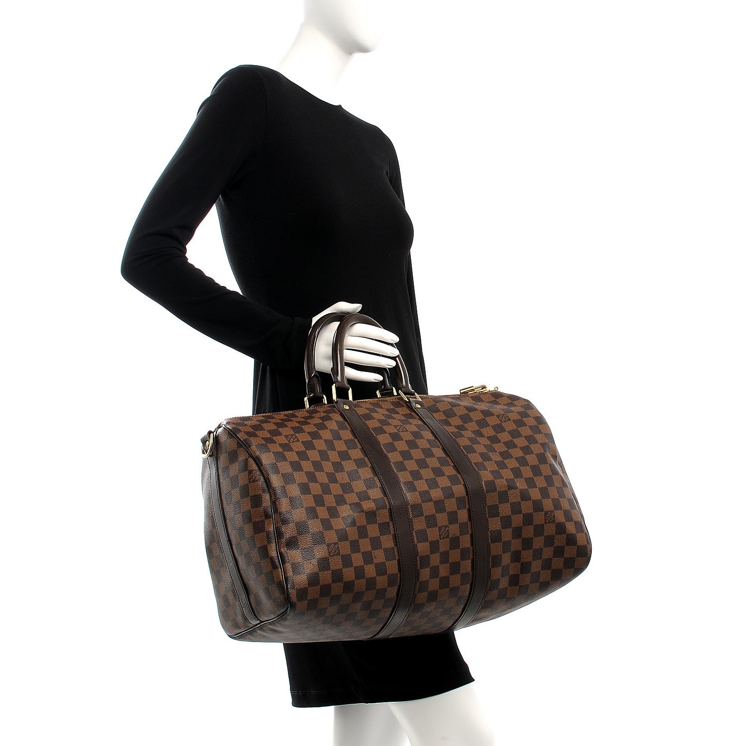 Louis Vuitton Damier Ebene Keepall Bandouliere 45 3 of 17