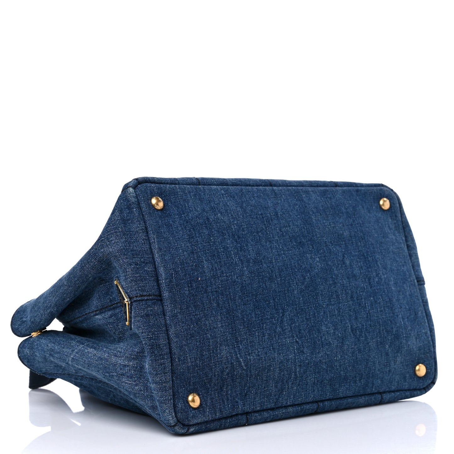 Denim Logo Tote Bleu