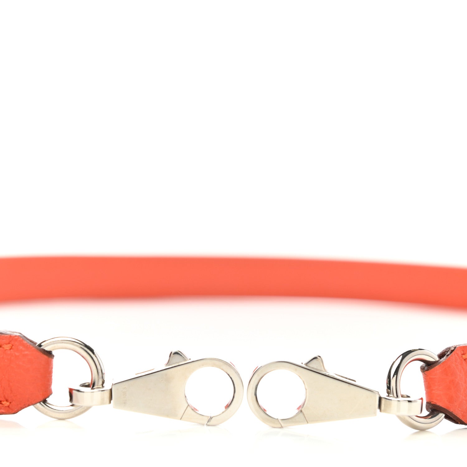 Hermes Taurillon Clemence Kelly Shoulder Strap Orange Poppy 4 of 4