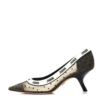 Christian Dior Plumetis Ribbon J'Adior 65mm Pumps 40 Black Nude 1 of 8