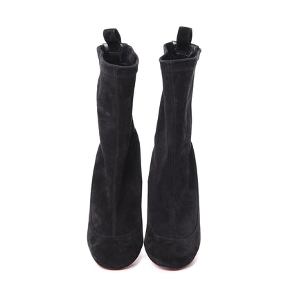 Christian Louboutin Veau Velours Stretch Gena 85 Bootie 35 Black 5 of 10