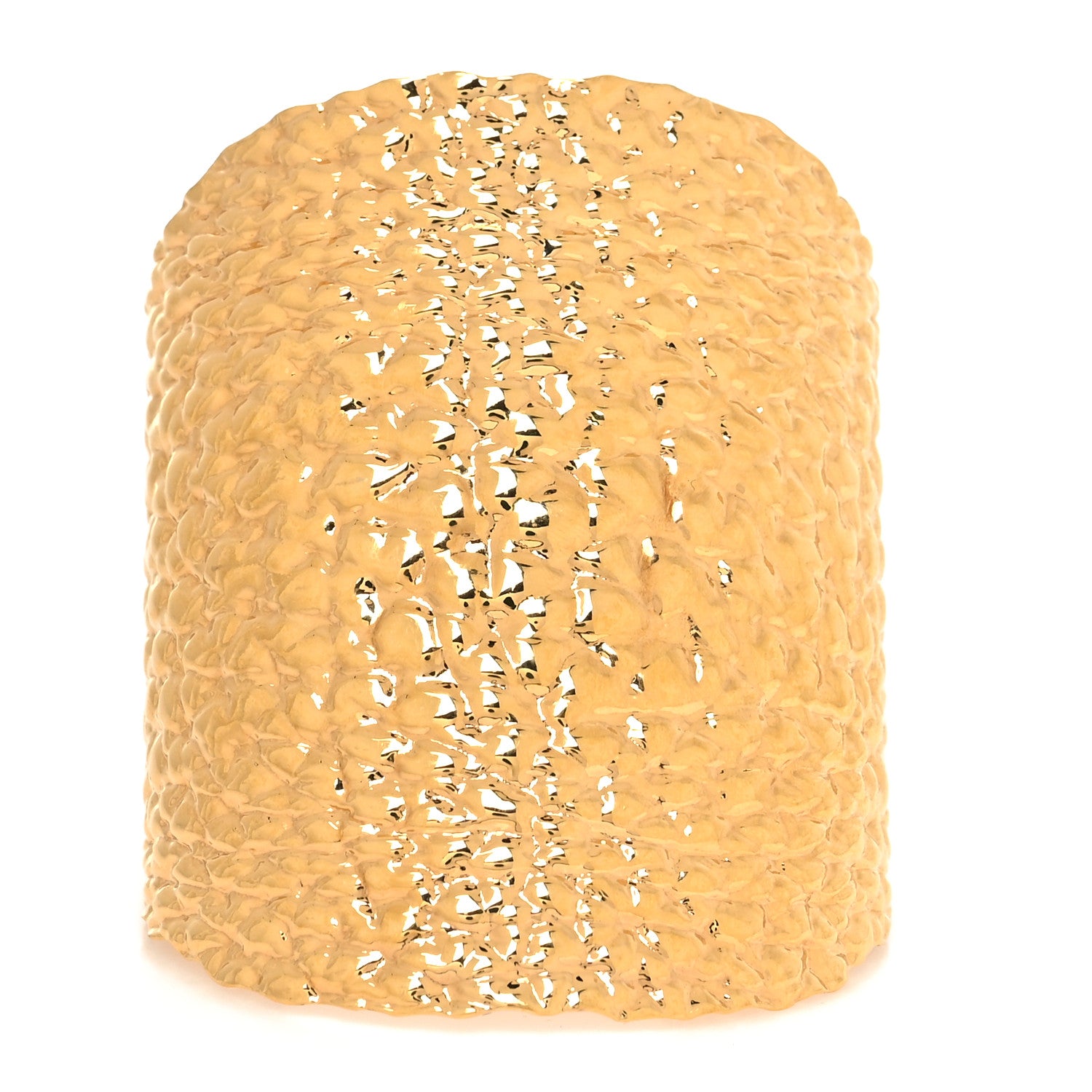 Fendi Metal Selleri Cuff Bracelet Gold 1 of 4