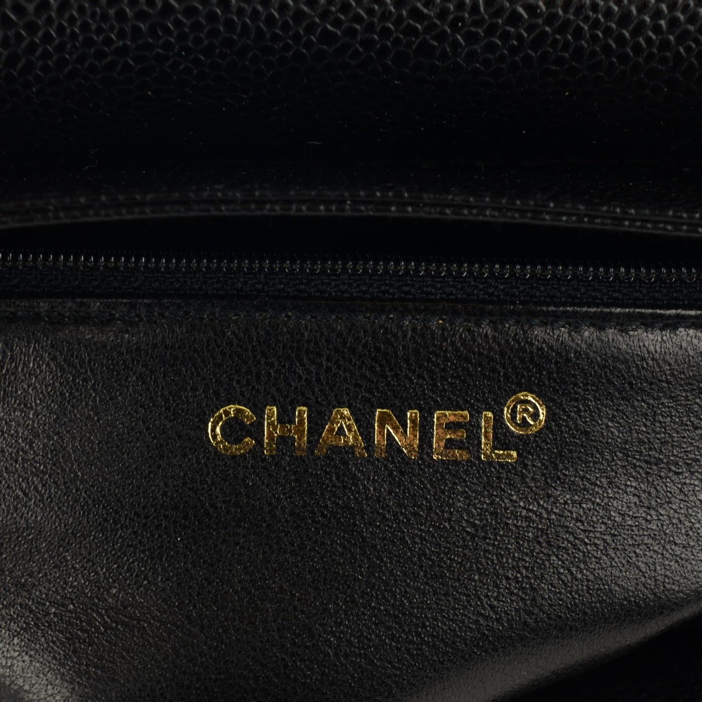 Caviar Flap Shoulder Bag Black