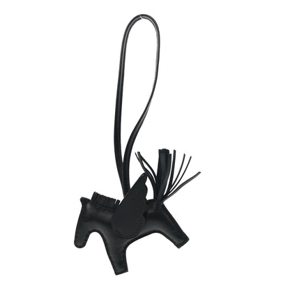 Hermes Milo Lambskin Grigri Rodeo Pegase Horse Bag Charm PM So Black 1 of 5
