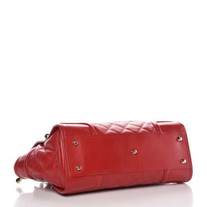 Burberry Calfskin Quilted Large Manor Tote Red 4 of 16