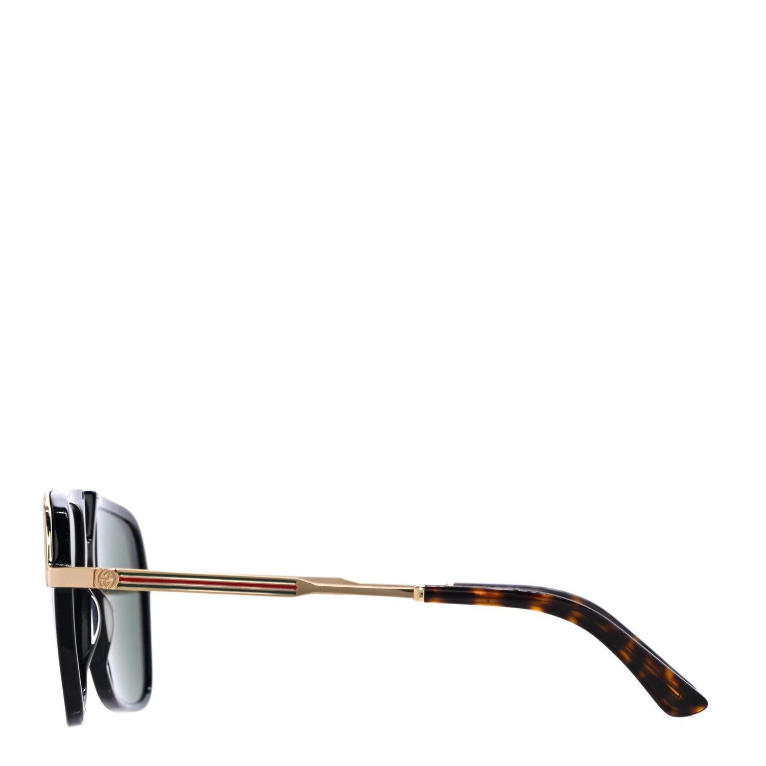 Gucci Squared Aviator GG Sunglasses GG0200S Black 2 of 7