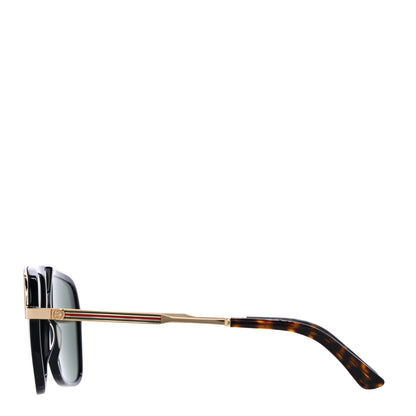 Gucci Squared Aviator GG Sunglasses GG0200S Black 2 of 7