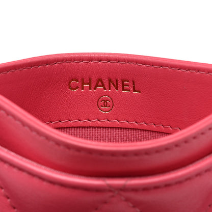 Chanel Lambskin Plexiglass Quilted Coco Love Card Holder Pink 6 of 9