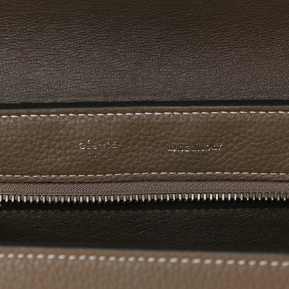 Celine Drummed Calfskin Suede Medium Trapeze Souris 6 of 8