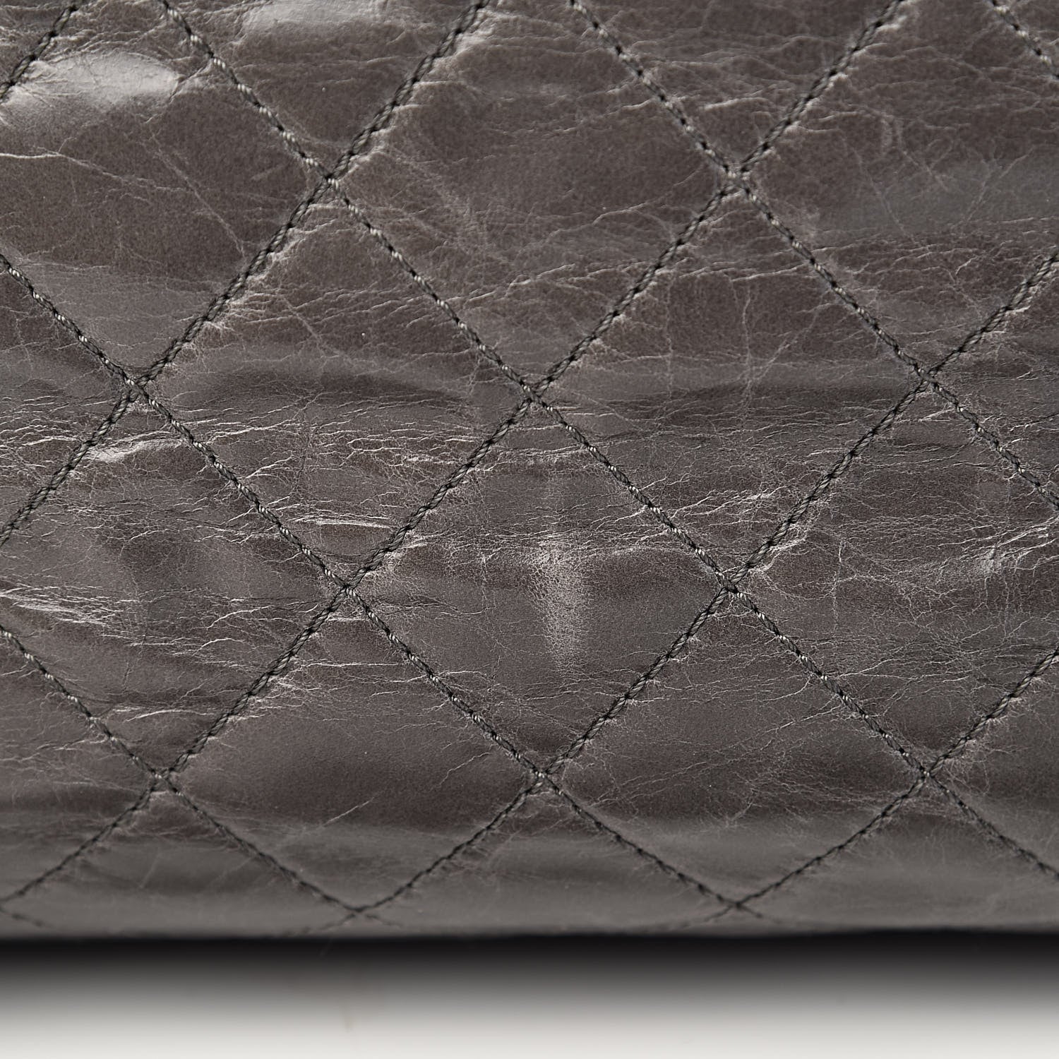 Chanel Glazed Calfskin Stingray Large Bindi CC Tote Grey 9 of 12