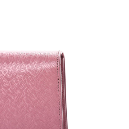 Saint Laurent Grain De Poudre Classic Monogram Cassandre Clutch Pink 7 of 8