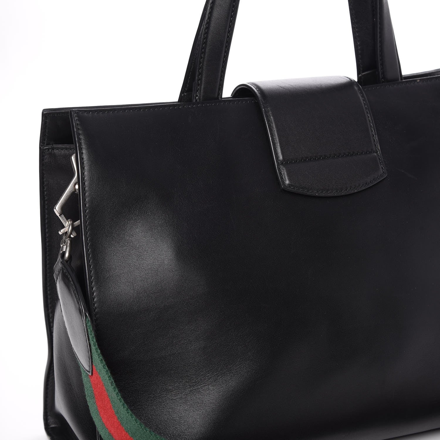 Gucci Calfskin Web Stripe Large Dionysus Tote Bag Black 32 of 34
