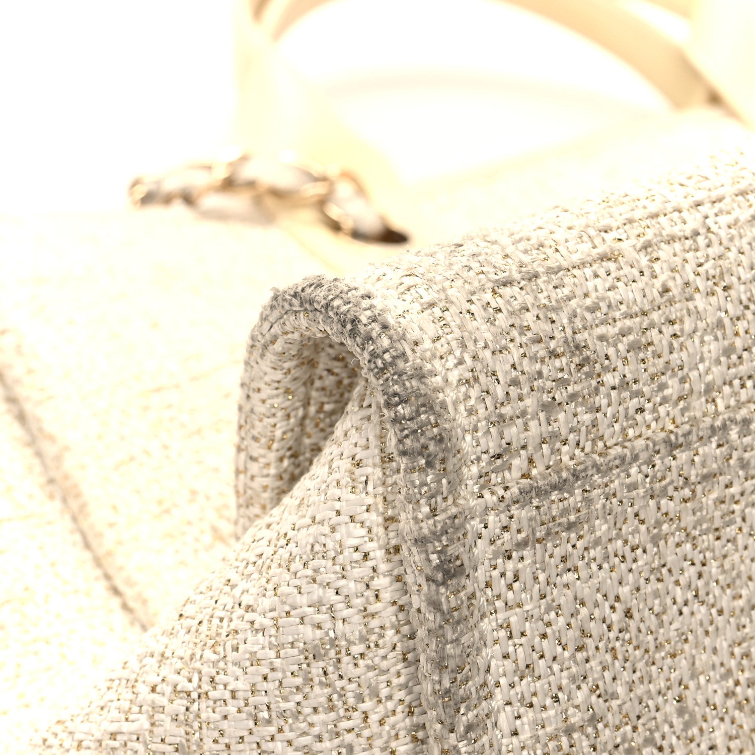 Chanel Lurex Boucle Medium Deauville Tote White 12 of 15
