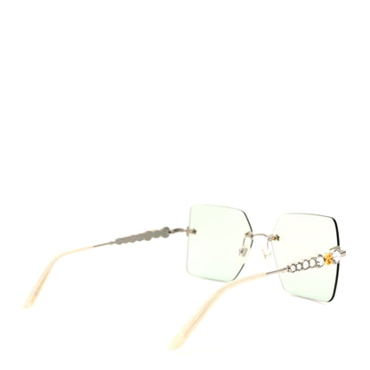 Gucci Crystal Metal Sunglasses GG0644S Blue Silver 4 of 8