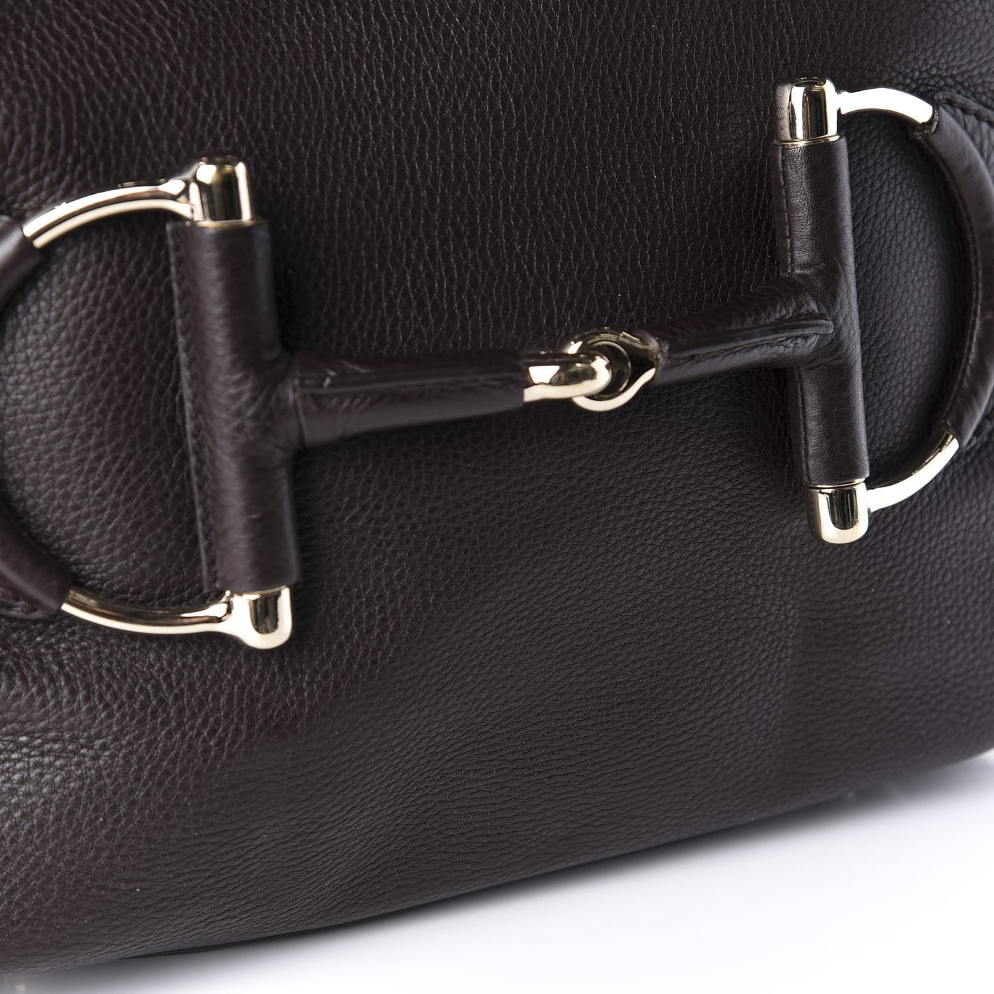 Calfskin Horsebit Web Dark Brown