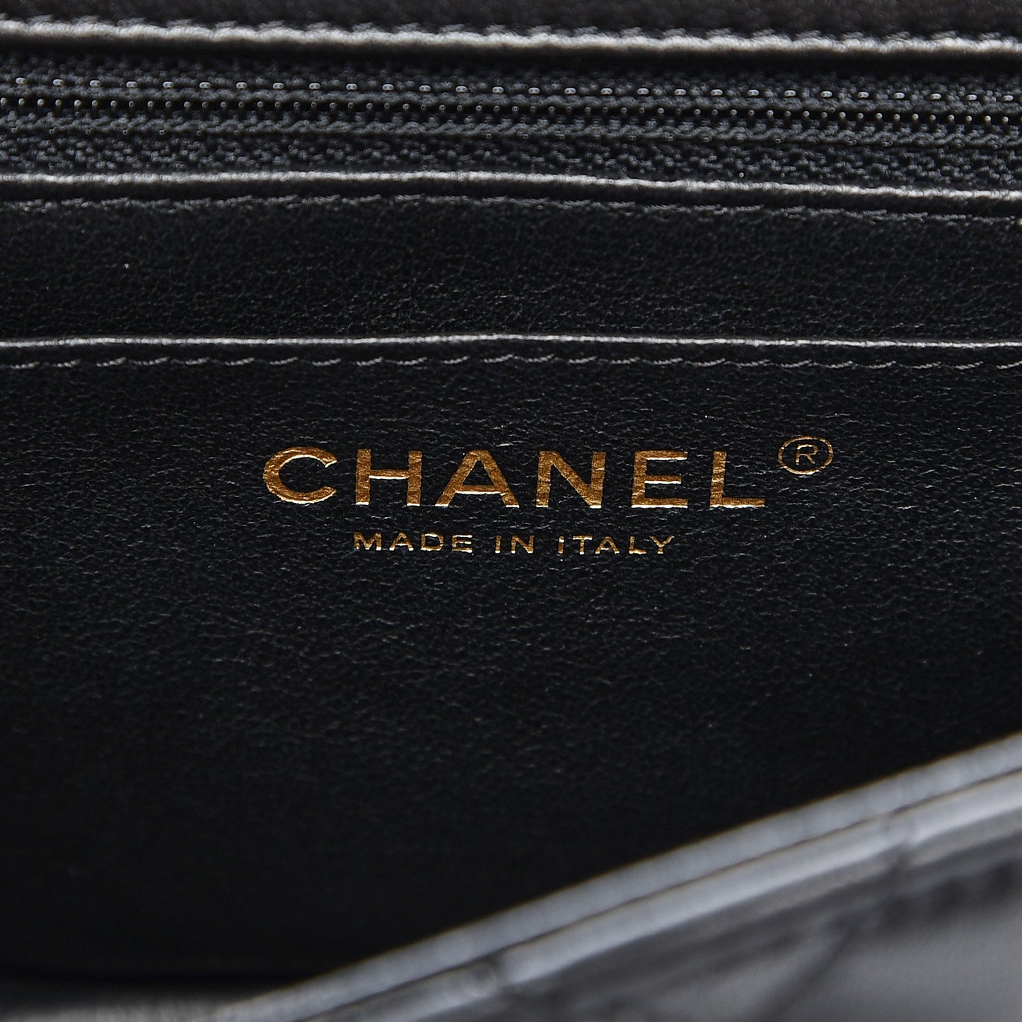 Lambskin Quilted Mini Square Flap Black