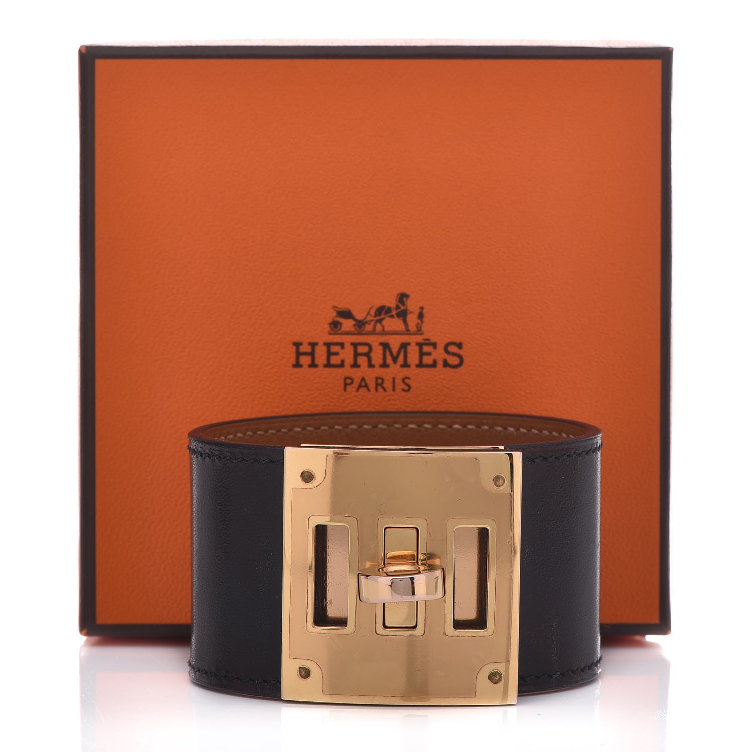 Hermes Box Kelly Dog Bracelet T2 Black 7 of 7