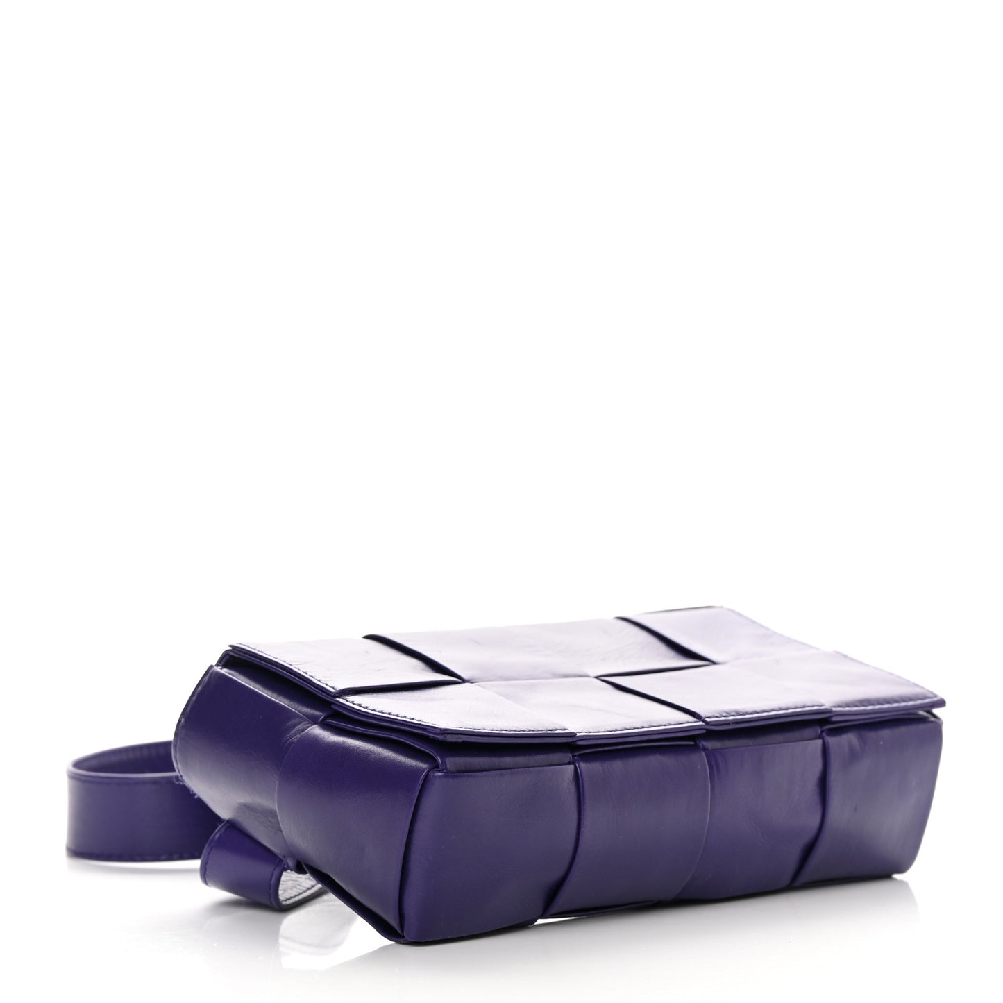 Paper Calfskin Intrecciato Cassette Belt Bag Purple