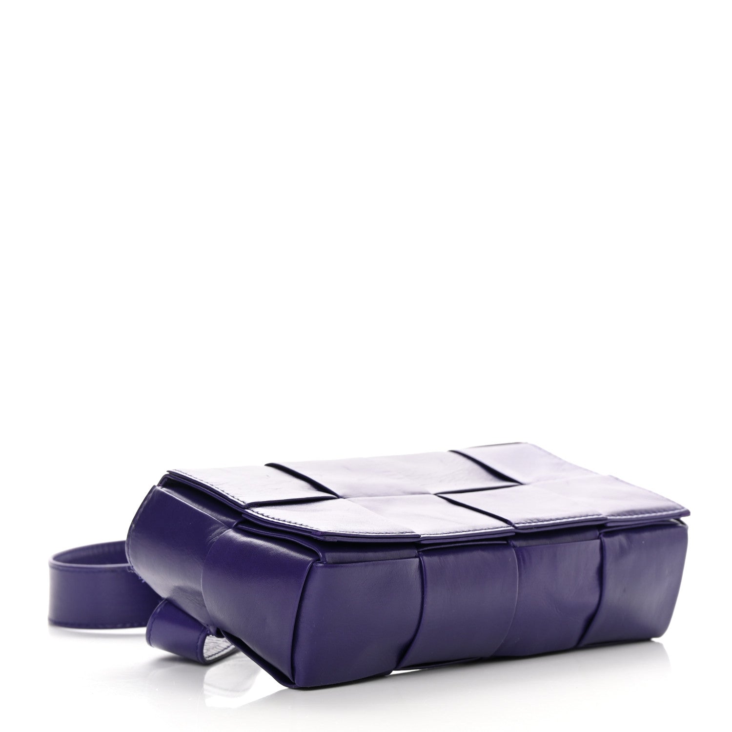 Bottega Veneta Paper Calfskin Intrecciato Cassette Belt Bag Purple 4 of 13