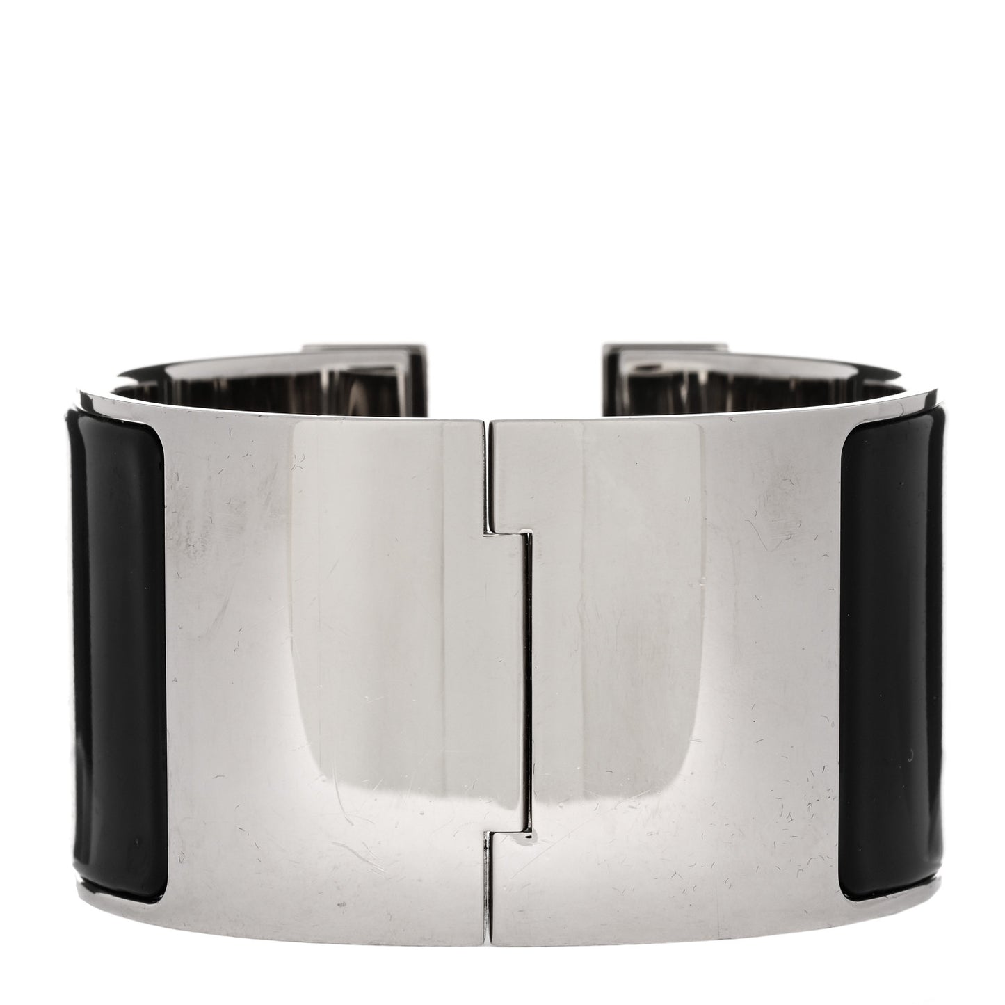 Enamel Extra Wide Clic Clac H Bracelet GM Black
