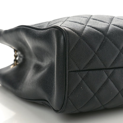 Chanel Caviar Quilted In Out Flap Shopping Tote Black 9 of 10