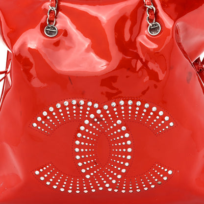 Chanel Patent Crystal Strass Bonbons Tote Red 8 of 16