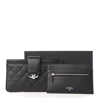 Chanel Caviar Quilted CC Box Strap Pouch Black 11 of 11
