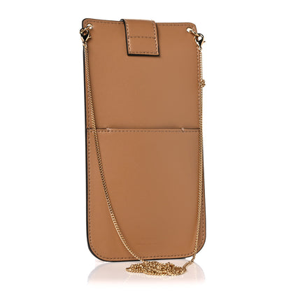 Fendi Vitello Termosport F is Fendi FF 1974 Embossed Phone Pouch Miele Scuro 3 of 7