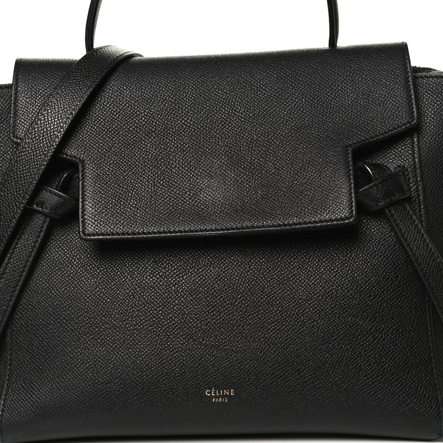Grained Calfskin Micro Belt Bag Black