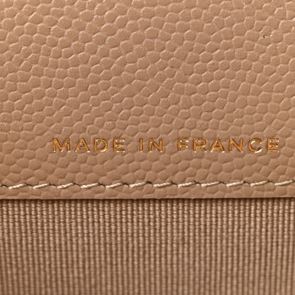 Chanel Caviar Quilted Flap Card Holder Wallet Dark Beige 7 of 8