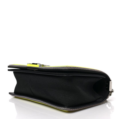 Chanel Canvas Quilted Medium Fluo Boy Flap Black Grey Yellow 8 of 8