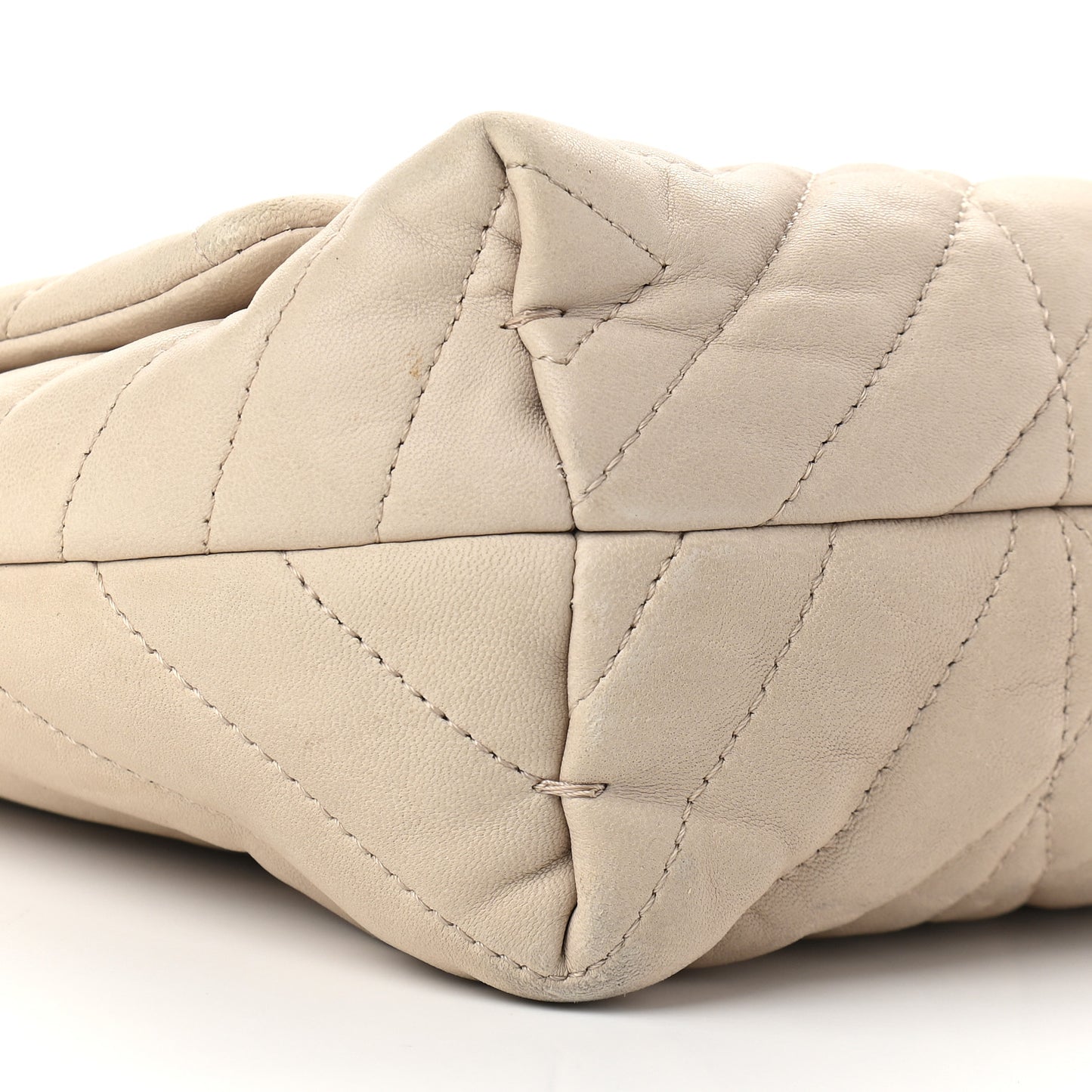 Calfskin Quilted Medium Happy Shoulder Bag Grey