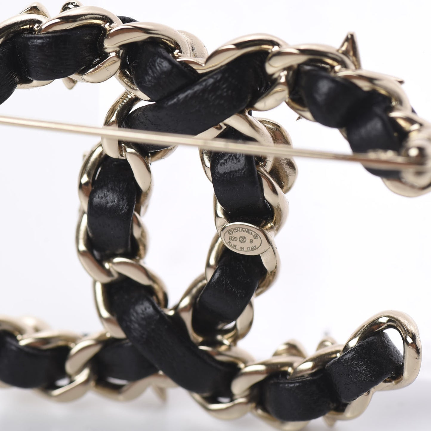 Lambskin Pearl Strass Sergeant Brooch Gold