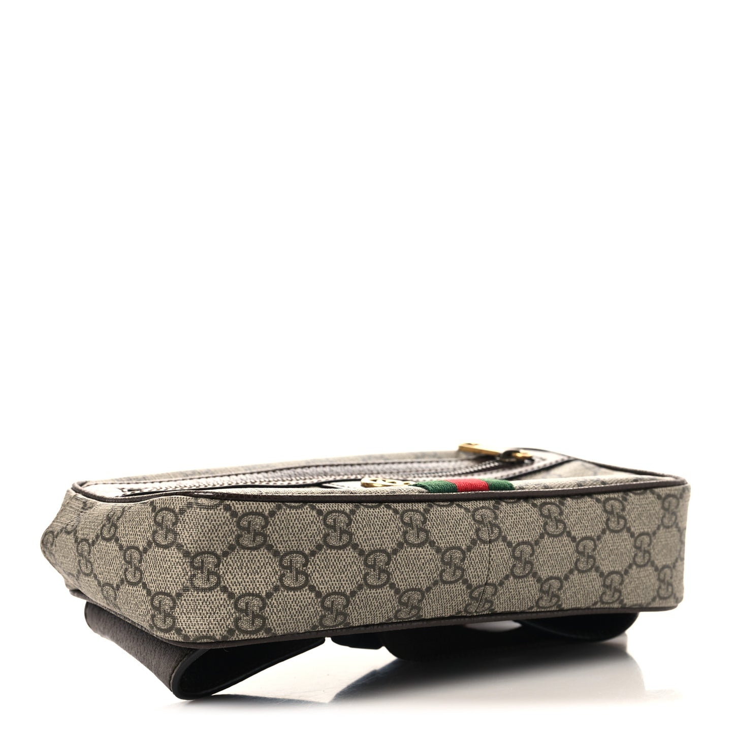 Soft GG Supreme Monogram Medium Ophidia Belt Bag Dark Brown