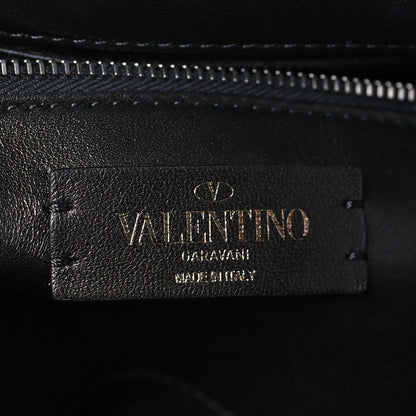 Valentino Garavani Nappa Monochrome Medium Roman Stud Shoulder Bag Black 6 of 8