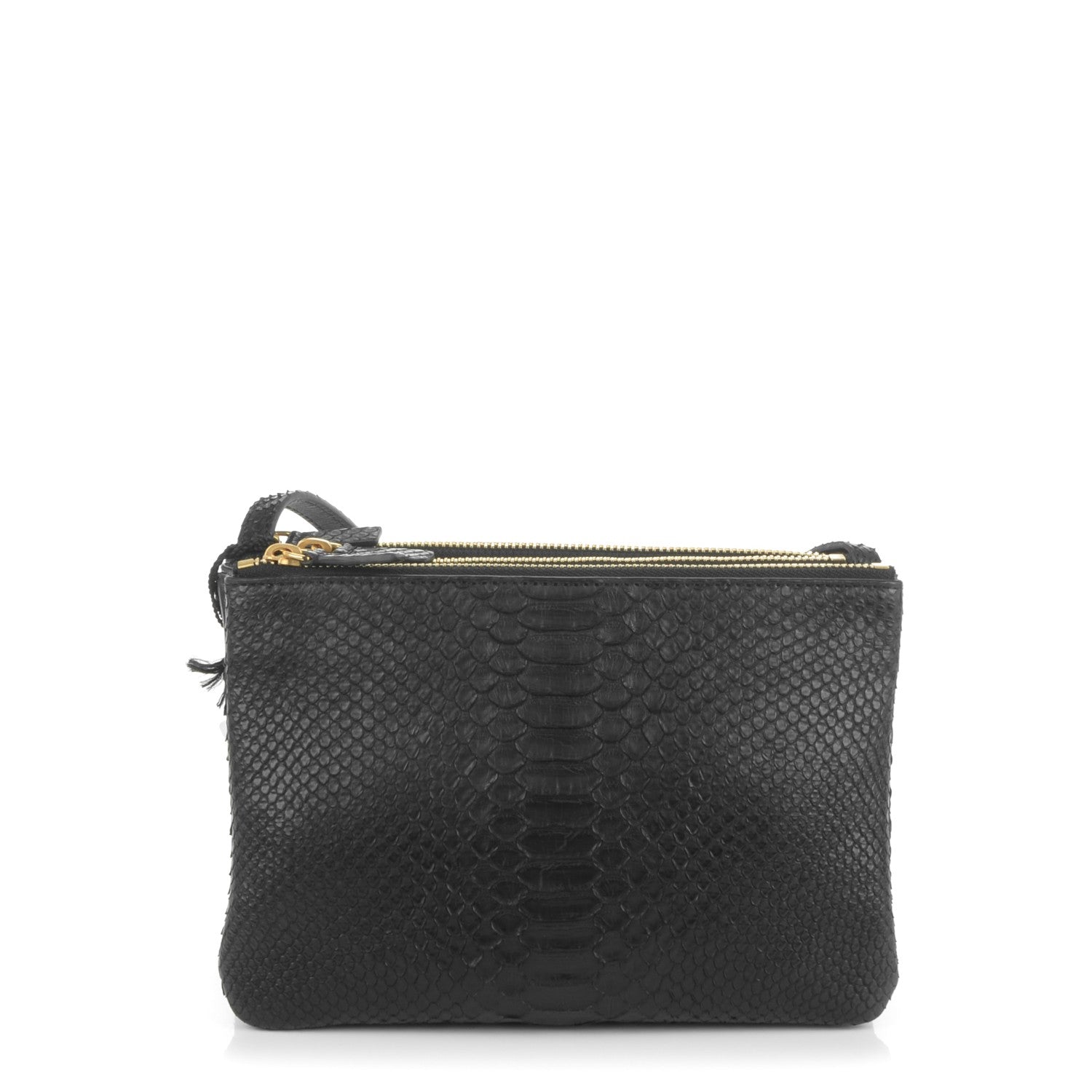 Celine Python Small Trio Crossbody Bag Black 1 of 9