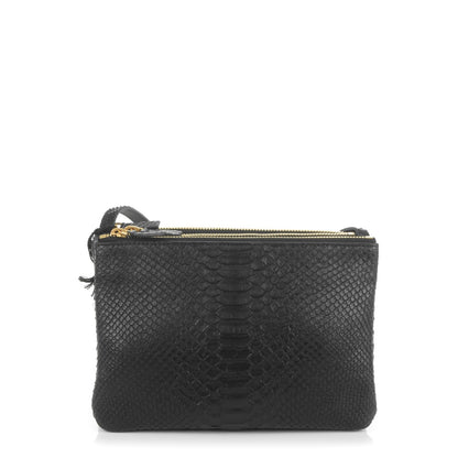 Celine Python Small Trio Crossbody Bag Black 1 of 9