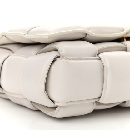 Bottega Veneta Lambskin Maxi Intreccio Padded Chain Cassette Crossbody Bag White 9 of 12