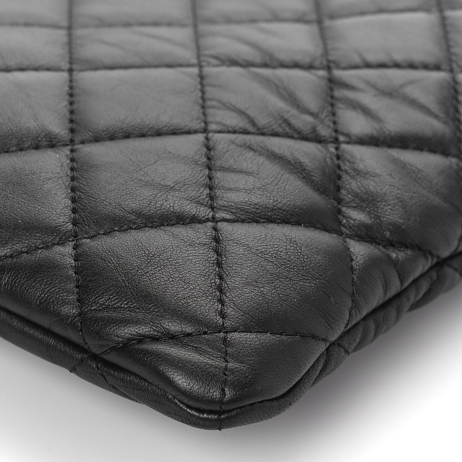 Chanel Lambskin Quilted Large Casino Beauty CC Cosmetic Case Black 9 of 9