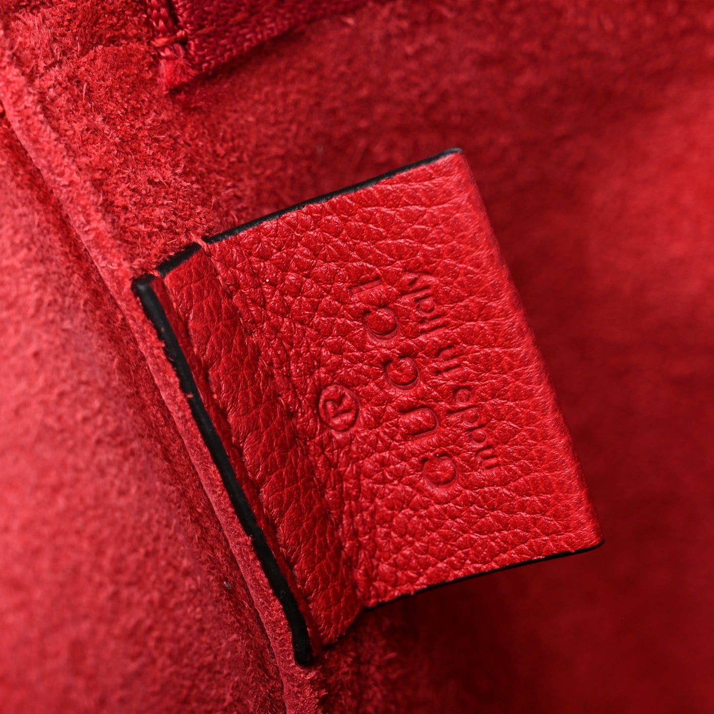 Pebbled Calfskin Medium Logo Portfolio Clutch Hibiscus Red