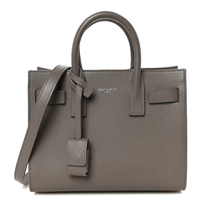Saint Laurent Grained Calfskin Topstich Baby Sac De Jour Fog 1 of 11