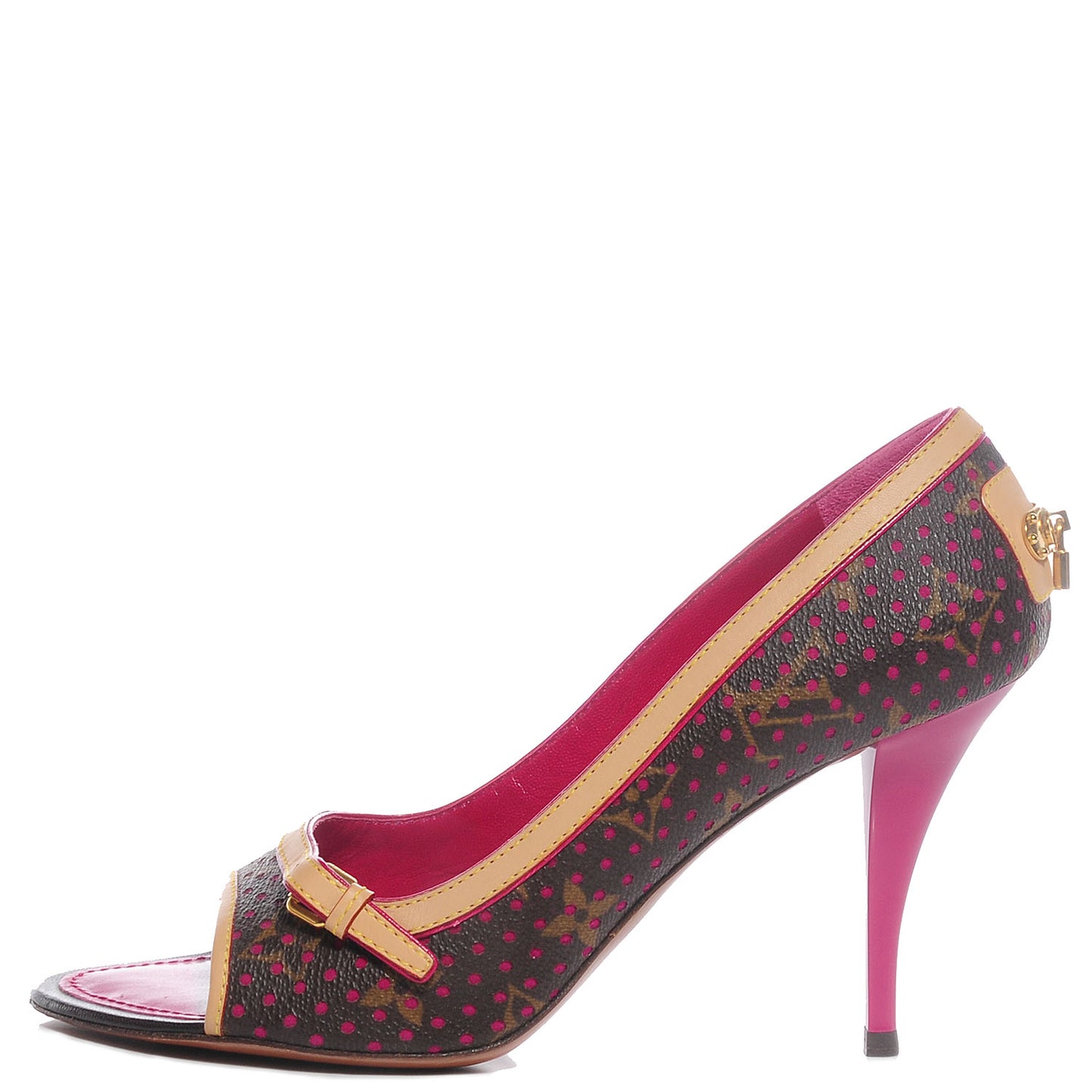 Monogram Perforated Heels 38 Fuchsia