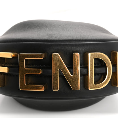 Fendi Vitello Grace Matte Nano Fendigraphy Hobo Charm Black 9 of 9