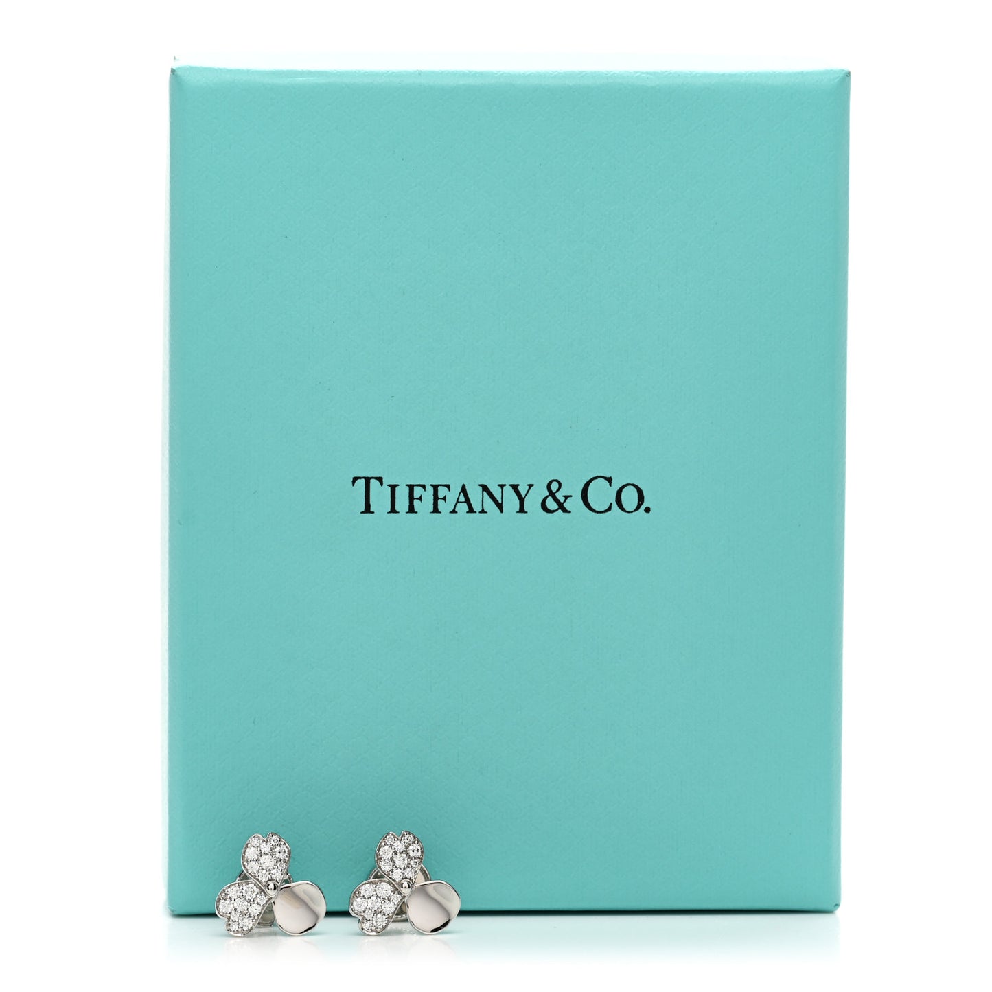 Platinum Diamond Paper Flowers Earrings