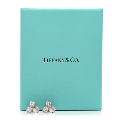 Tiffany Platinum Diamond Paper Flowers Earrings 5 of 5