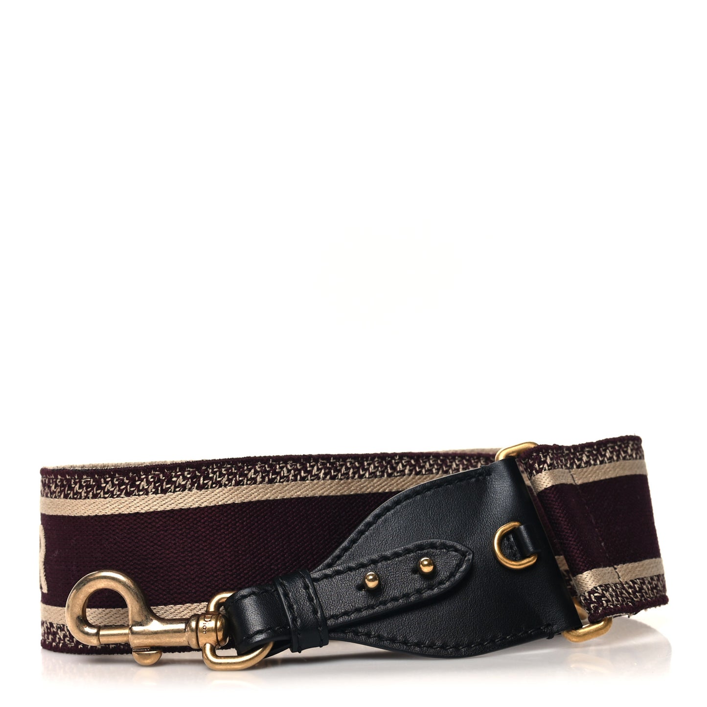 Canvas Embroidered Shoulder Strap Burgundy